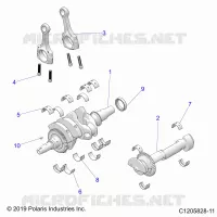 ENGINE, VILEBREQUIN AND BEARINGS