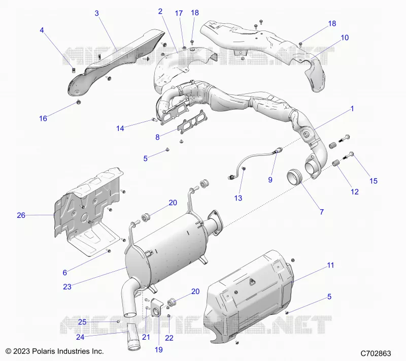 ENGINE, ECHAPPEMENT