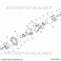 SUSPENSION ARRIERE HUBS, CARRIER AND BRAKE DISC