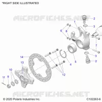 SUSPENSION AVANT HUB, KNUCKLE AND BRAKE DISC