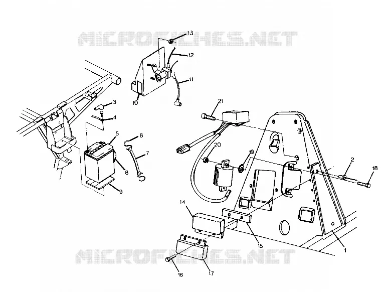 SUPPORT BATTERIE ASSEMBLY 250 6x6 / W928727 (4922842284036A)