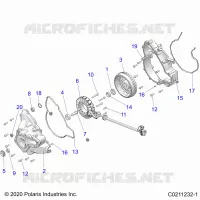 ENGINE, STATOR COVER AND FLYROUE