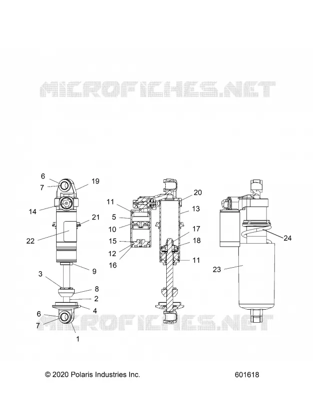SUSPENSION, AMORTISSEUR AVANT TRACK