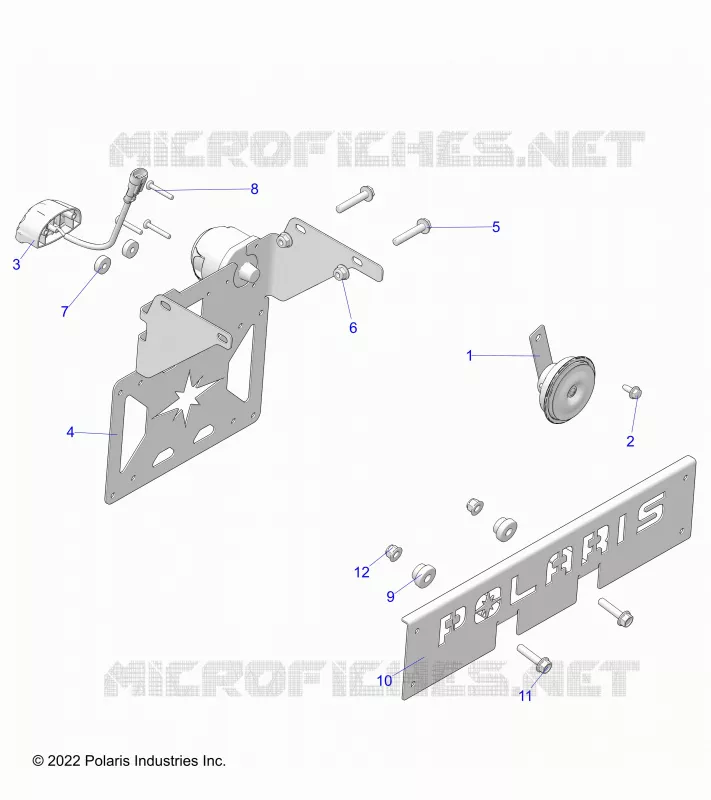 ELECTRICITE, HORN, AND LICENSE PLATE LIGHT