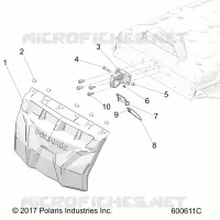 BODY, SNOW FLAP AND HITCH