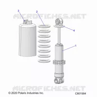 SUSPENSION, AMORTISSEUR AVANT TRACK