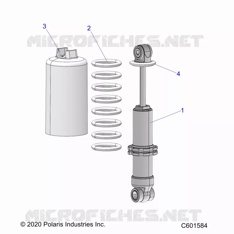 SUSPENSION, AMORTISSEUR AVANT TRACK