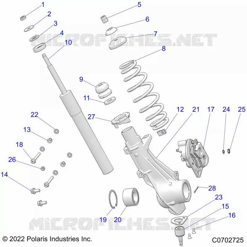 SUSPENSION, JAMBE DE FORCE AVANT