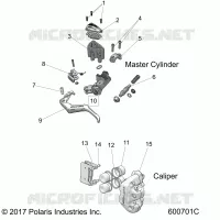BRAKES, CALIPER AND MAITRE CYLINDRE ASM.