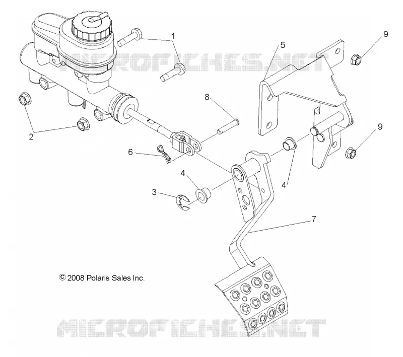 FREINS, PEDAL and MAITRE CYLINDRE MOUNTING