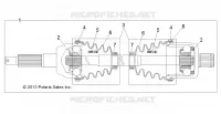 DRIVE TRAIN, TRANSMISSION ARRIERE SHAFT