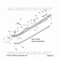 SUSPENSION, RAIL BEAMS, LH/RH