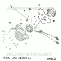 ENGINE, STATOR AND VOLANT MOTEUR