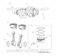MOTEUR, VILEBREQUIN AND PISTON