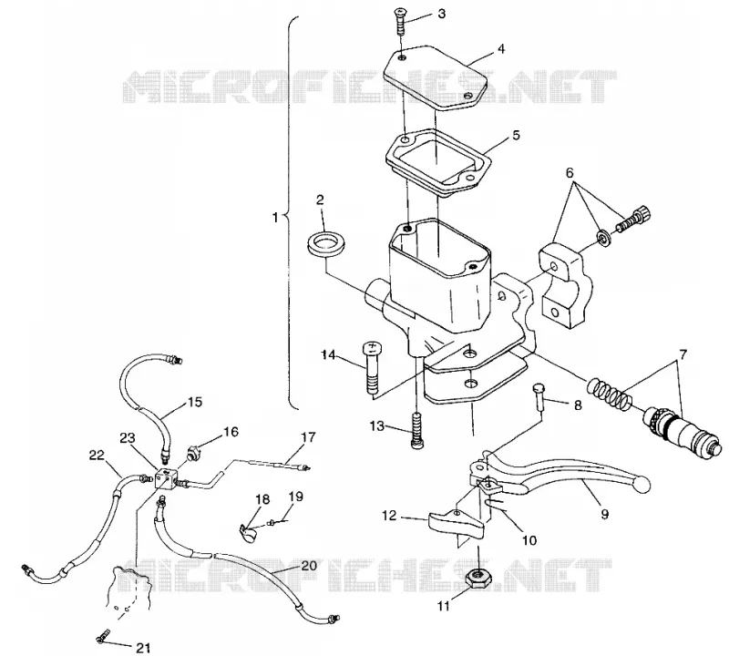 INSTRUMENTS-MAITRE CYLINDRE/FREIN LINE TRAIL BLAZER W98BA25C (4945464546B008)