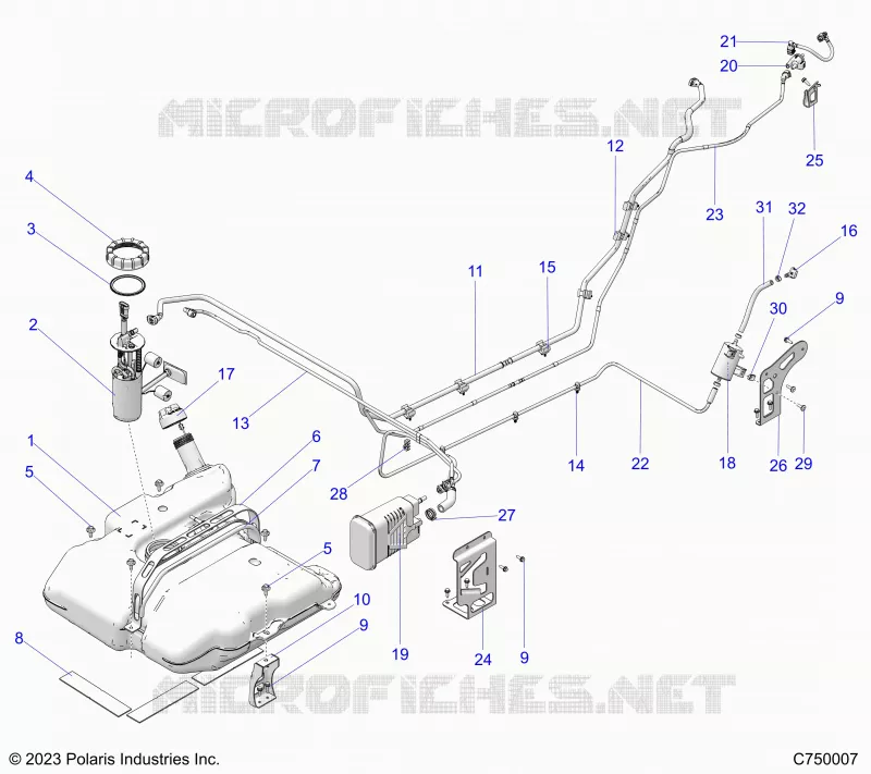 SYSTÃˆME D'ALIMENTATION, EVAP FUEL TANK ASM.