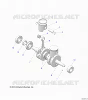ENGINE, PISTON AND VILEBREQUIN