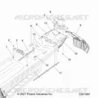 CHASSIS, REAR, MISC. COVERS AND SNOWFLAP- S24TFD8RS/8RE (C601997)