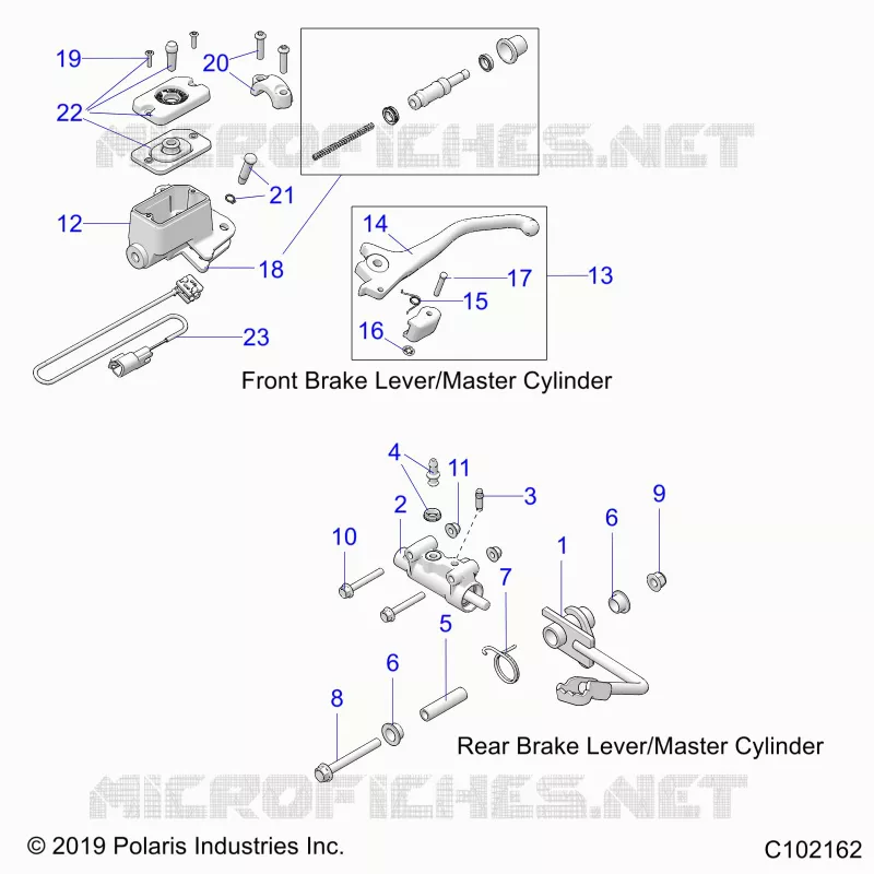 BRAKES, BRAKE LEVERS AND MAITRE CYLINDRES
