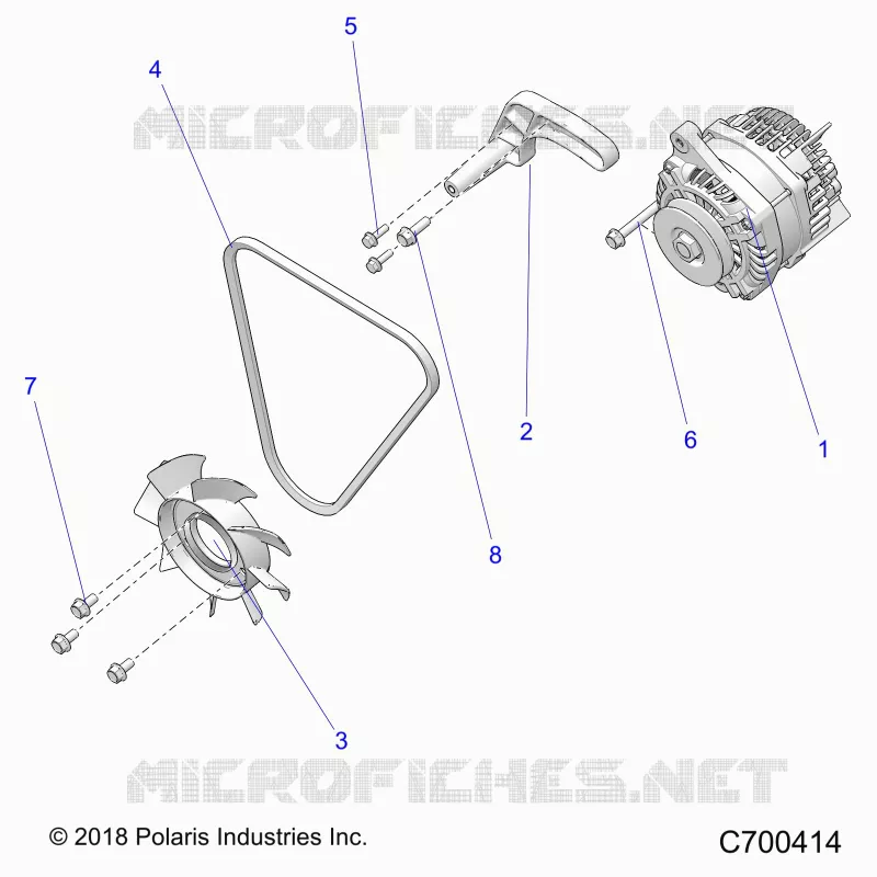 ENGINE, ENGINE, ALTERNATEUR, FAN AND BELT- R20RRED4F1/N1/SD4C1 (C700414)