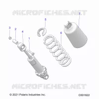 SUSPENSION, AMORTISSEUR AVANT TRACK (7045714)