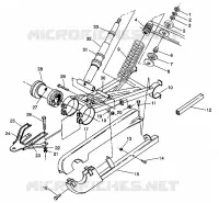 BRAS DE SUSPENSION ET AMORTISSEUR ARRIERE 6X6 350L W938739 (4924062406037A)