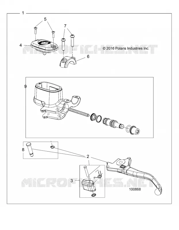FREIN AVANT BRAKE LEVER AND MASTER CYLINDER