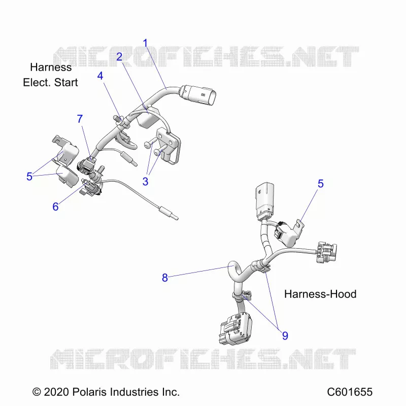 ELECTRICITE, WIRE HARNESS, HOOD, ELEC. START