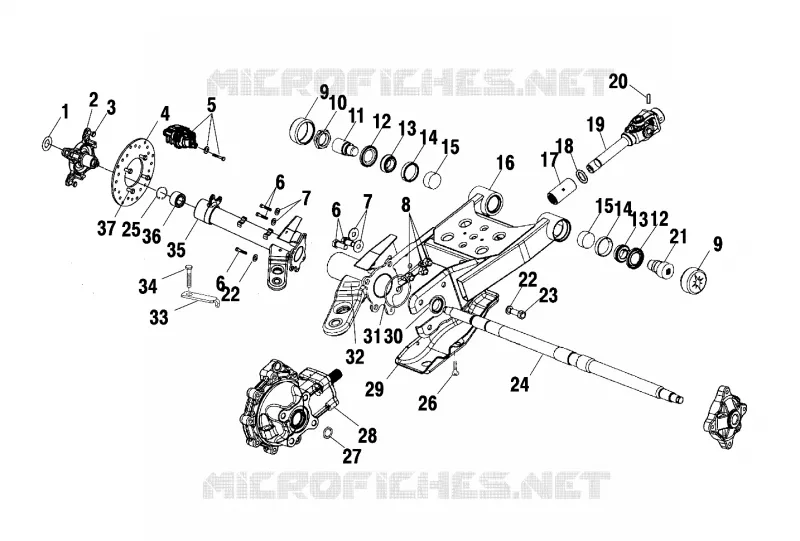 BRAS OSCILLANT/REAR SUPPORT PONT