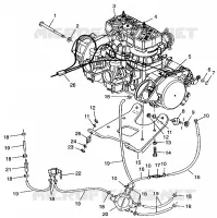 SUPPORT MOTEUR 700 RMK 0970966, 700 SKS 0970566  and EUROPEAN 700 SKS E970 (4938573857C003)