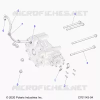 SYSTÃˆME DE TRANSMISSION, GEARCASE, REAR, MOUNTING