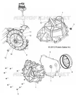 MOTEUR, STATOR COVER AND VOLANT MOTEUR