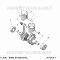 ENGINE, PISTON AND VILEBREQUIN