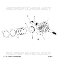 ENGINE, VILEBREQUIN, CONNECTING ROD AND PISTON