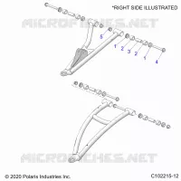 SUSPENSION AVANT A-ARM, MOUNTING