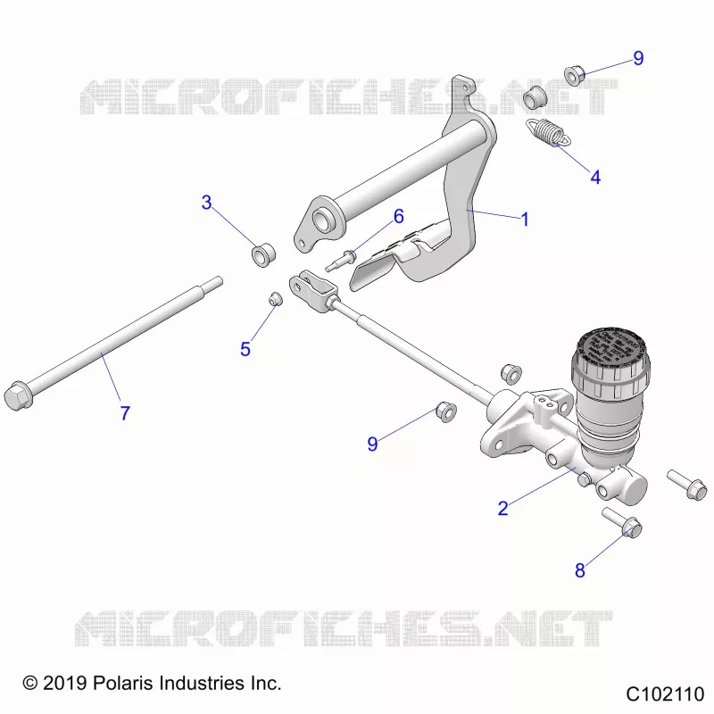 BRAKES, PEDAL AND MAITRE CYLINDRE MOUNTING