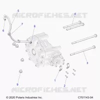 SYSTÃˆME DE TRANSMISSION, GEARCASE, REAR, MOUNTING