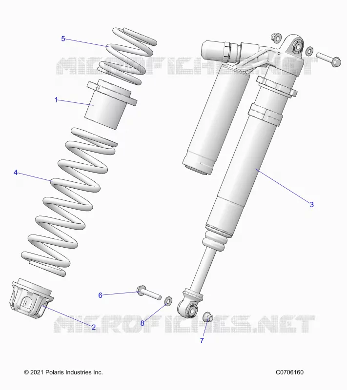 SUSPENSION, AMORTISSEUR AVANT MOUNTING, DELUXE