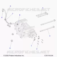 SYSTÃˆME DE TRANSMISSION, GEARCASE, REAR, MOUNTING