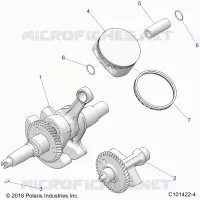 ENGINE, VILEBREQUIN, PISTON AND BALANCE SHAFT