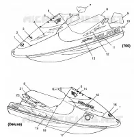 EMBLEMES SL 700 B974071, Intl. SL 700 I974071, SL 700 Deluxe B974072 and Intl (4940874087A008)
