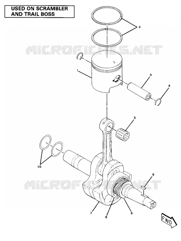 VILEBREQUIN AND PISTON ASSEMBLY (4910981098044A)