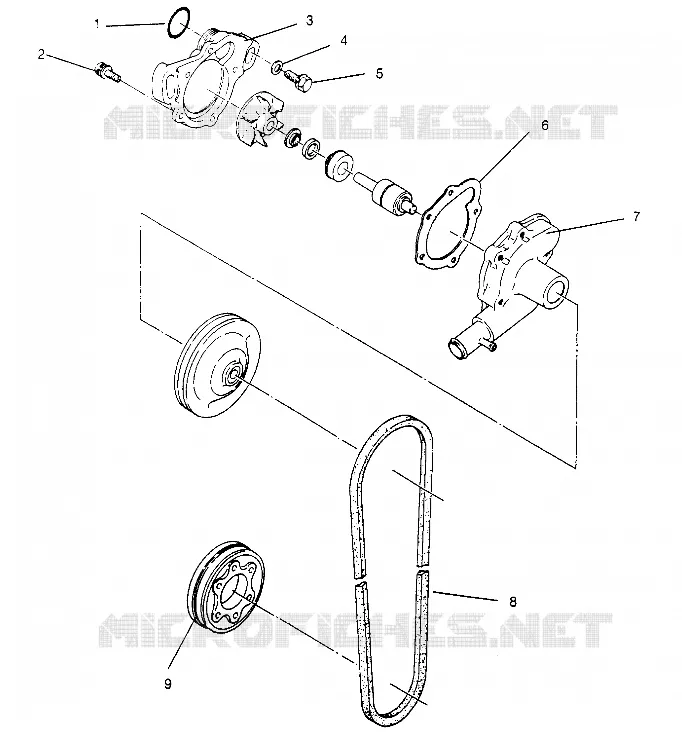 POMPE A EAU  500 EFI 0952774, EFI SKS 0952574,   EFI SKS PT 0952974, and EUR (4929052905C012)