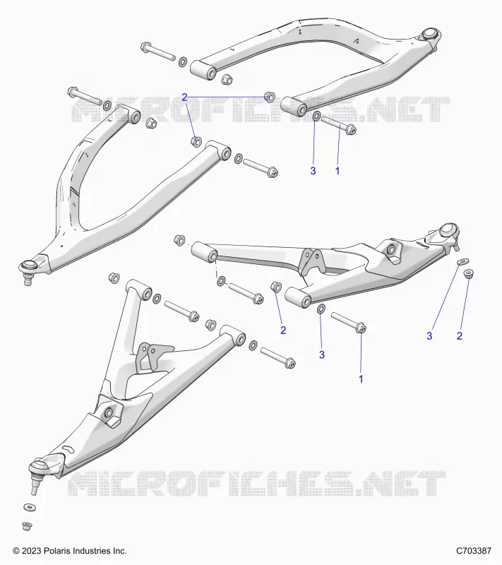 SUSPENSION AVANT CONTROL ARMS MOUNTING