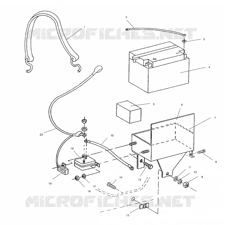 SUPPORT BATTERIE ASSEMBLY