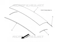 TOIT PANEL, REAR, 4 PASSENGER