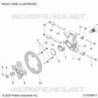 SUSPENSION ARRIERE HUBS, CARRIER AND BRAKE DISC