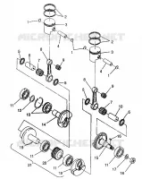 PISTON ET VILEBREQUIN TRAIL 0972761, EUROPEAN TRAIL E972761,  TRAIL TOURING (4938313831D003)