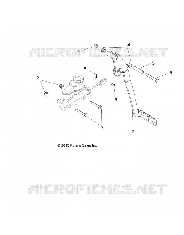 BRAKES, PEDAL AND MASTER CYLINDRE MOUNTING