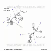 ELECTRICITE, WIRE HARNESS, HOOD, ELEC. START